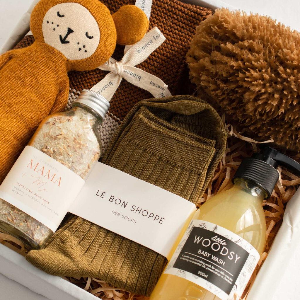 Baby Bath Time Gift Box Baby Gift Hampers NZ Artisan Gift Baskets